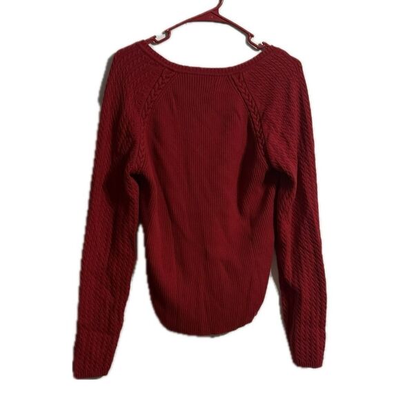 Tommy Hilfiger Red V-Neck Sweater - Picture 3 of 5